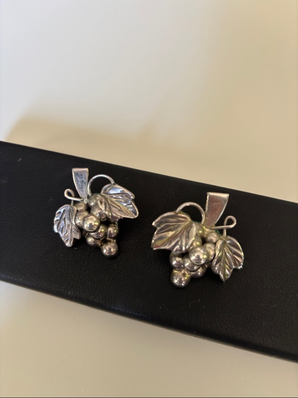 Sterling marked 925 grape cluster earrings